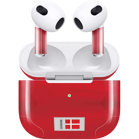 Denmark Soccer Flag Apple AirPods (3rd Gen 2021) Skin